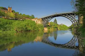 The worlds first Ironbridge built by Abraham Darby over the River Severn at Ironbridge Gorge