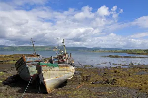 Wrecked fishing boats near Salen, Isle of Mull, Inner Hebrides, Scotland