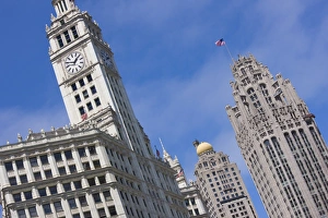 Magnificent Mile Prints: The Wrigley Building and Tribune Tower, North Michigan Avenue, the Magnificent Mile