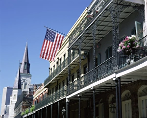 French Quarter Prints: Wrought iron balconies in the French Quarter