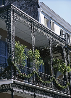 French Quarter Prints: Wrought iron balcony