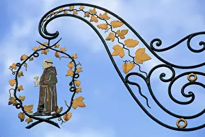 Aesthetics Prints: Wrought iron sign at Hautvillers