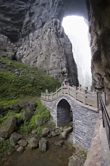 Chongqing Prints: Wulong Natural Rock Bridges, UNESCO World Heritage Site, Chongqing Municipality