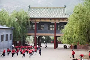 Kung Fu Prints: Wushu Institute at Tagou Training school for kung fu students, Shaolin Monastery