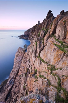 WWII German Observation tower and the rocky northwest coastline of Jersey WWII German Observation tower and the rocky northwest coastline of Jersey
