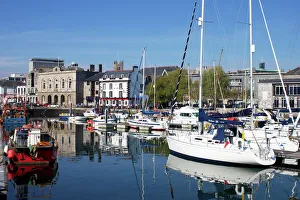 Devon Prints: Yachts, The Barbican, Plymouth, Devon, England, United Kingdom, Europe