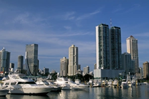 Panamanian Prints: Yachts and city skyline