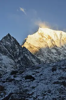 Bagmati Prints: Yak and Langtang Lirung at sunrise