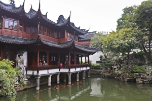 Shanghai Prints: Yanshan Hall, Yu Yuan (Yuyuan) Gardens, Shanghai, China, Asia