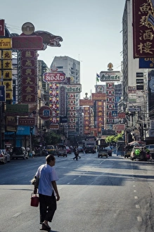 Chinatown Prints: Yaowarat Road, Chinatown, Bangkok, Thailand, Southeast Asia, Asia