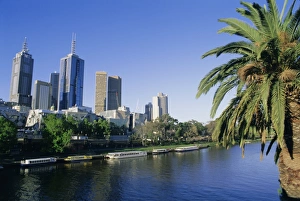 Yarra River Prints: The Yarra River and city buildings from Princes Bridge, Melbourne, Victoria, Australia