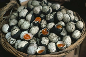 Baskets Prints: Hundred year eggs, Singapore, Southeast Asia, Asia