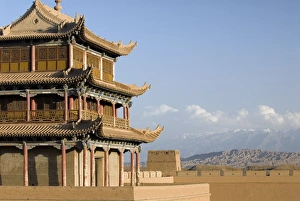 Jiayuguan Prints: Six hundred year old tower, Jiayuguan Fort, Jiayuguan, Gansu, China, Asia