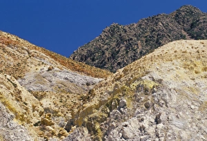 Yellow and orange volcanic rock
