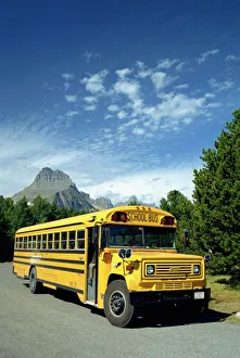 Rural Location Prints: Yellow school bus
