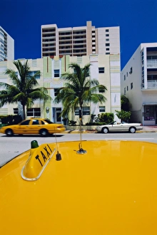 South Beach Prints: Yellow taxi