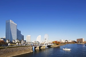 Yokohama Prints: Yokohama Bay and skyline, Yokohama, Honshu, Japan, Asia