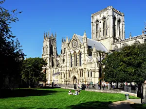 York Prints: York Minster from Minster Gardens, York, Yorkshire, England, United Kingdom, Europe