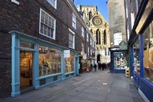 York Prints: York Minster from Minster Gate, York, Yorkshire, England, United Kingdom, Europe