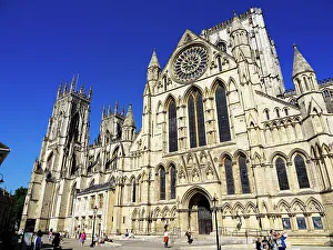 York Prints: York Minster from Minster Yard, York, Yorkshire, England, United Kingdom, Europe