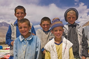 Portraits Prints: Young Afghan boys, Wakhan Corridor, Afghanistan, Asia
