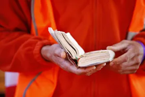 Images Dated 18th July 2008: Young pilgrim reading the Bible, World Youth Day, Sydney, New South Wales, Australia