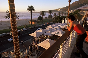 Young woman looking over Camps Bay