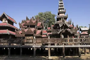 Sale Prints: Youqson Kyaung (Yoke-Sone Kyaung) the oldest surviving wooden monastery in the Bagan area