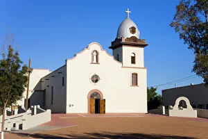 Texas Prints: Ysleta Mission on the Tigua Indian Reservation, El Paso, Texas, United States of America