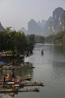 Guangxi Prints: Yulong River, Yangshuo, Guangxi, China, Asia