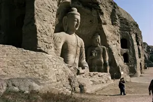 Yungang Prints: Yungang Buddhist caves, UNESCO World Heritage Site, Datong, Shanxi, China, Asia
