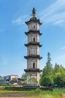 Pagoda Prints: Yunmen Pagoda stands tall in Bishan Village