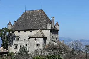 14th Century Gallery: Yvoire, Lake Geneva, the Castle dating from the 14th century, Yvoire, Haute-Savoie
