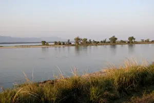 Zambezi Prints: Zambezi River in the early morning, Manapools National Park, UNESCO World Heritage Site