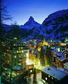 Illumination Collection: Zermatt and the Matterhorn mountain in winter