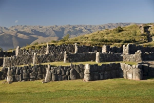 Sacsayhuaman Prints: The zig-zag fortress of Sacsayhuaman, near Cuzco, Peru, South America