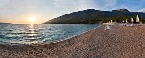 Adriatic Prints: Zlatni Rat Beach at sunset, Bol, Brac Island, Dalmatian Coast, Adriatic, Croatia, Europe