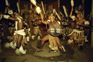 Zulu Prints: Zulu dances at a cultural show in Shakaland