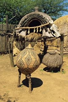 Zulu Prints: Zulu sleeping quarters with food storage just outside
