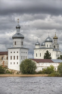 Russian Culture Prints: Zverin Monastery, UNESCO World Heritage Site, Veliky Novgorod, Novgorod Oblast, Russia